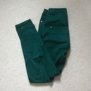 H&M high waisted green skinny pants🌿